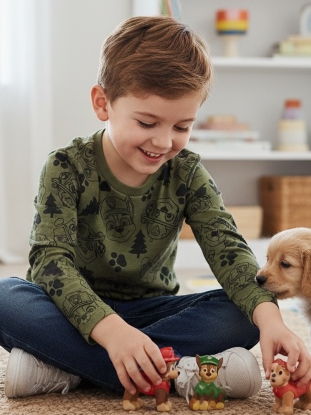 Nickelodeon Olive Green Paw Patrol Long-Sleeve Tee